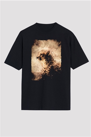 Çita Siyah Oversize Tişört Oversize T-shirt - TişörtFabrikası