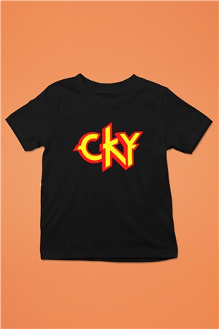 CKY Baskılı Siyah Unisex Çocuk Tişört