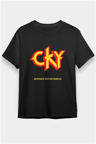 CKY Baskılı Unisex Siyah Tişört