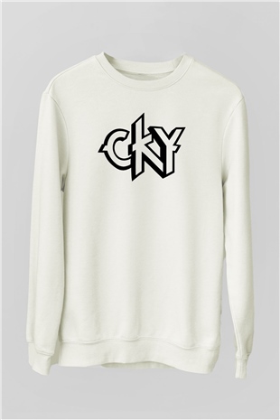 CKY Beyaz Unisex Sweatshirt