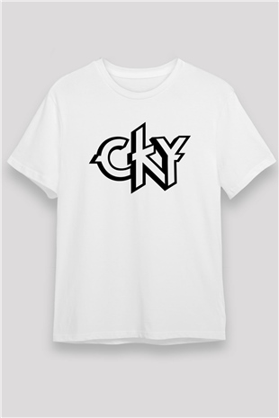 CKY Beyaz Unisex Tişört T-Shirt - TişörtFabrikası
