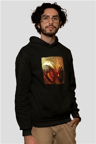 Clan of Xymox Baskılı Unisex Siyah Hoodie