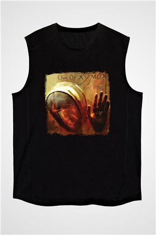 Clan of Xymox Baskılı Unisex Siyah Kolsuz Tişört