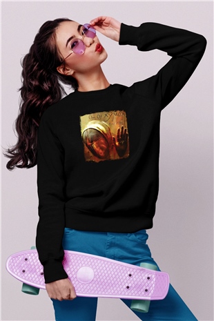 Clan of Xymox Baskılı Unisex Siyah Sweatshirt