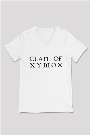 Clan of Xymox Beyaz Unisex V Yaka Tişört