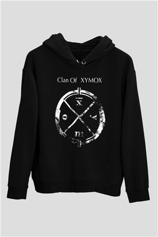 Clan of Xymox Siyah Unisex Kapüşonlu Sweatshirt