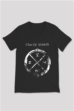 Clan of Xymox Siyah Unisex V Yaka Tişört