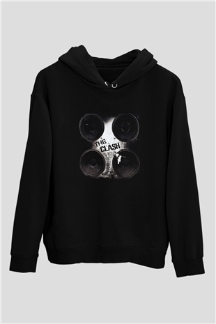 Clash (The) Baskılı Unisex Siyah Hoodie
