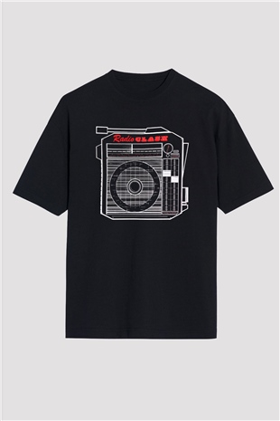 Clash (The) Baskılı Unisex Siyah Oversize Tişört
