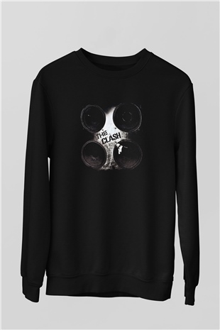 Clash (The) Baskılı Unisex Siyah Sweatshirt