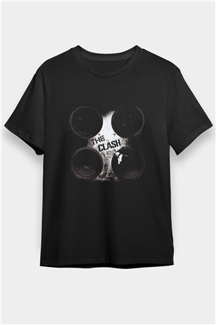 Clash (The) Baskılı Unisex Siyah Tişört