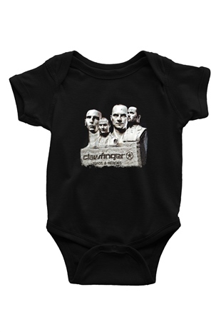 Clawfinger Baskılı Unisex Siyah Bebek Body - Zıbın