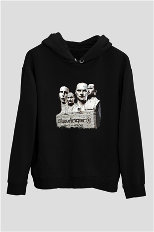 Clawfinger Baskılı Unisex Siyah Hoodie