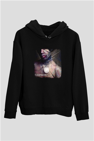 Clawfinger Baskılı Unisex Siyah Hoodie