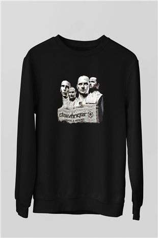 Clawfinger Baskılı Unisex Siyah Sweatshirt