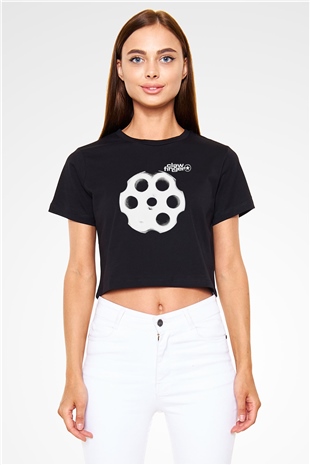 Clawfinger Siyah  Crop Top Tişört