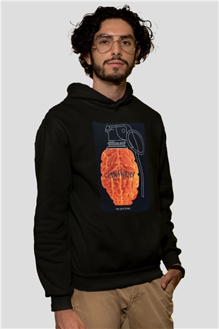 Clawfinger Siyah Unisex Kapüşonlu Sweatshirt