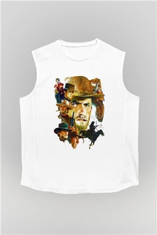 Clint Eastwood Beyaz Unisex Kolsuz Tişört