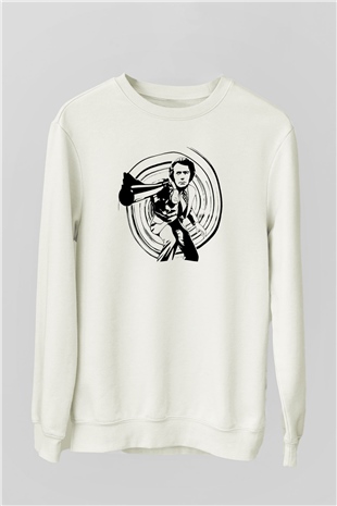 Clint Eastwood Beyaz Unisex Sweatshirt