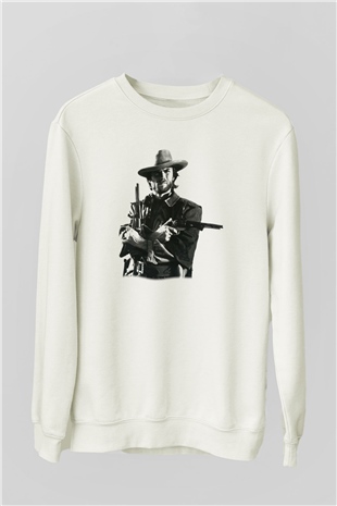 Clint Eastwood Beyaz Unisex Sweatshirt