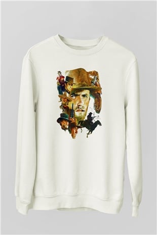 Clint Eastwood Beyaz Unisex Sweatshirt