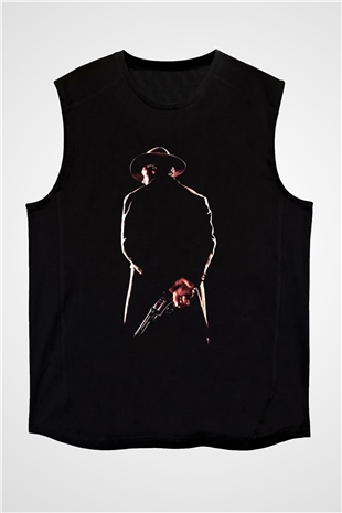Clint Eastwood Siyah Unisex Kolsuz Tişört