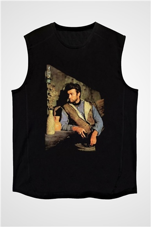 Clint Eastwood Siyah Unisex Kolsuz Tişört