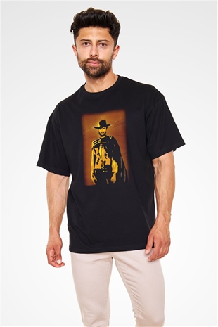 Clint Eastwood Siyah Unisex Oversize Tişört T-Shirt