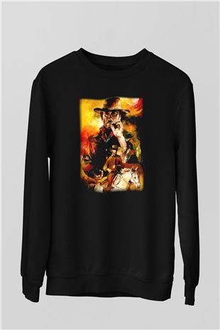 Clint Eastwood Siyah Unisex Sweatshirt
