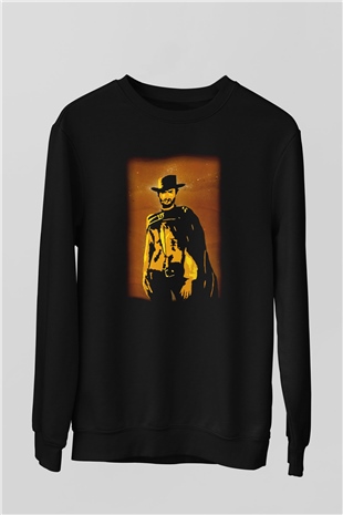 Clint Eastwood Siyah Unisex Sweatshirt