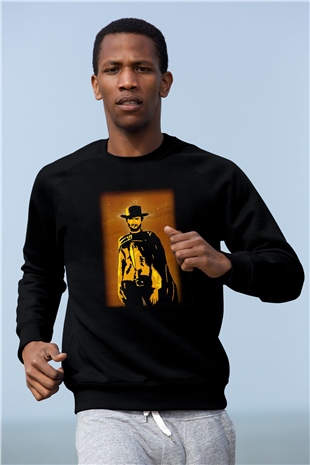 Clint Eastwood Siyah Unisex Sweatshirt
