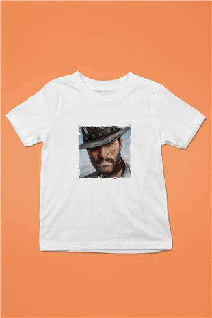Clint Eastwood Unisex Baskılı Beyaz Çocuk Tişört