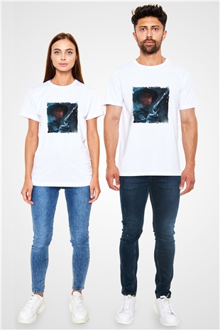 Clint Eastwood Unisex Baskılı Beyaz Tişört