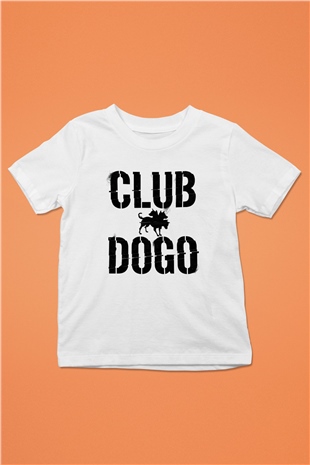 Club Dogo Baskılı Beyaz Unisex Çocuk Tişört