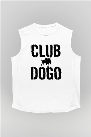 Club Dogo Beyaz Unisex Kolsuz Tişört