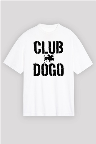 Club Dogo Beyaz Unisex Oversize Tişört T-Shirt
