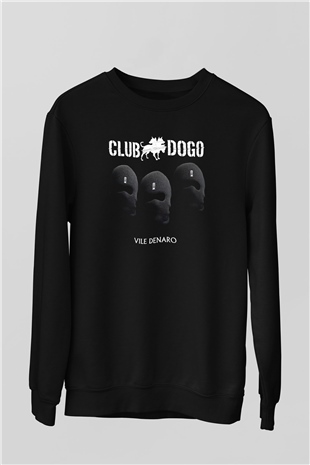 Club Dogo Siyah Unisex Sweatshirt