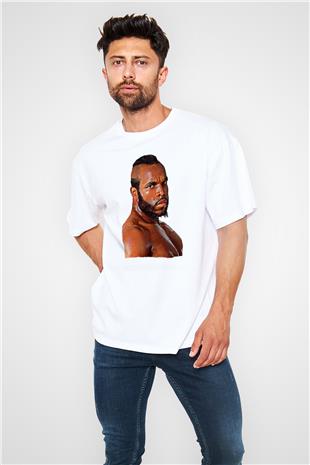 Clubber Baskılı Beyaz Unisex Oversize Tişört - Tshirt