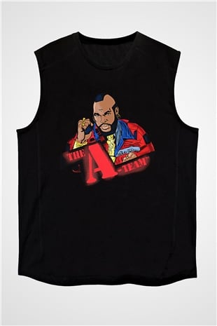 Clubber Baskılı Unisex Siyah Kolsuz Tişört - Tshirt