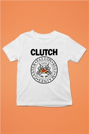 Clutch Beyaz Unisex Çocuk Tişört