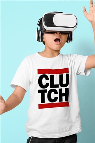 Clutch Beyaz Unisex Çocuk Tişört