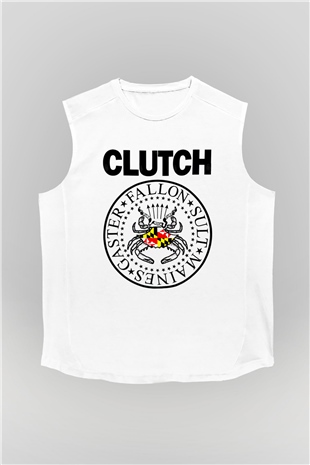 Clutch Beyaz Unisex Kolsuz Tişört