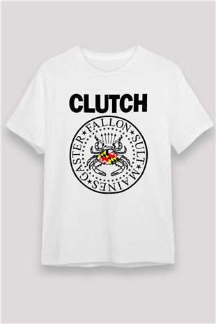 Clutch Beyaz Unisex Tişört T-Shirt - TişörtFabrikası