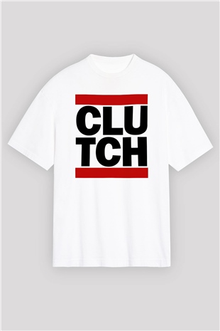 Clutch Beyaz Oversize Tişört Oversize T-shirt - TişörtFabrikası
