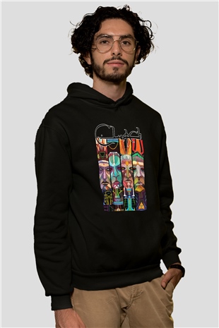 Clutch Siyah Unisex Hoodie