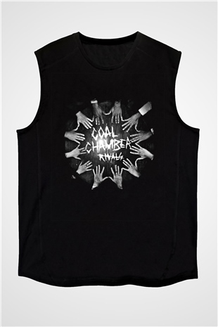 Coal Chamber Baskılı Unisex Siyah Kolsuz Tişört