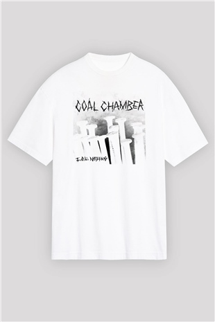 Coal Chamber Beyaz Unisex Oversize Tişört T-Shirt