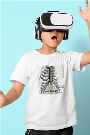 Coalesce Baskılı Unisex Beyaz Çocuk Tişört