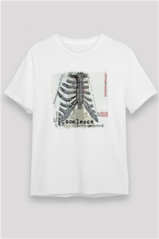 Coalesce Baskılı Unisex Beyaz Tişört