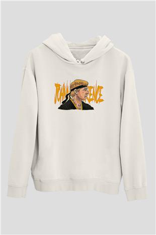 Cobra Kai Baskılı Beyaz Unisex Hoodie